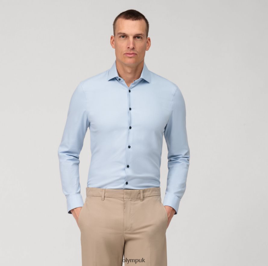 Clothing OLYMP No. Six 24/Seven Super Slim, Business Shirt, Modern Kent, Light Blue NZ22L49