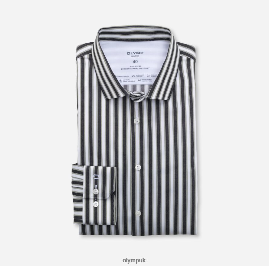 Clothing OLYMP No. Six 24/Seven Super Slim, Business Shirt, Modern Kent, Lime Green NZ22L232