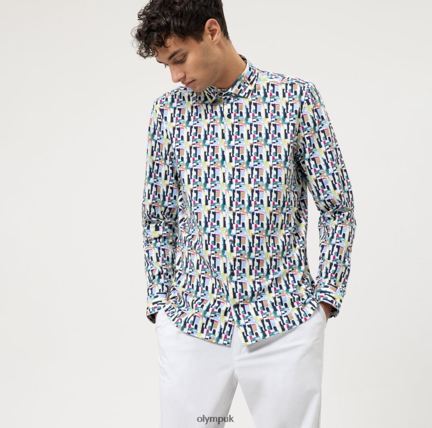 Clothing OLYMP No. Six 24/Seven Super Slim, Business Shirt, Modern Kent, Lime NZ22L168