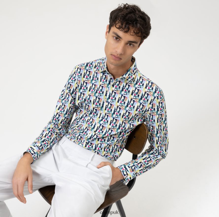 Clothing OLYMP No. Six 24/Seven Super Slim, Business Shirt, Modern Kent, Lime NZ22L168