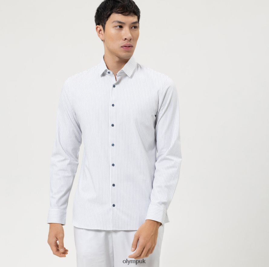 Clothing OLYMP No. Six 24/Seven Super Slim, Business Shirt, Modern Kent, Marine NZ22L151