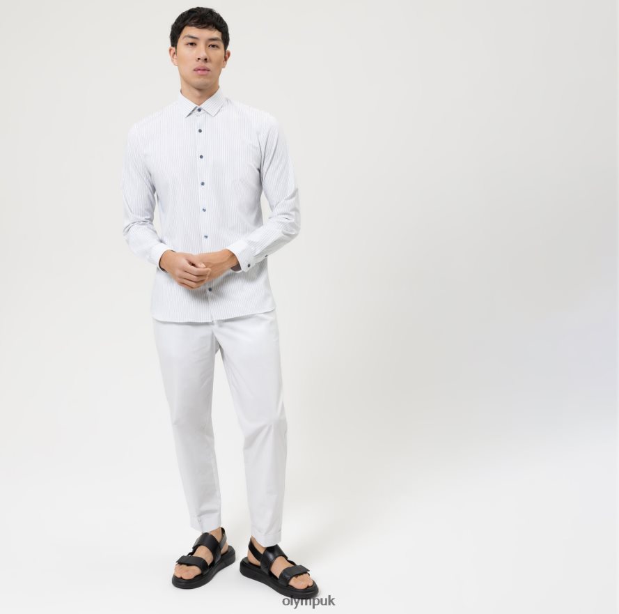 Clothing OLYMP No. Six 24/Seven Super Slim, Business Shirt, Modern Kent, Marine NZ22L151