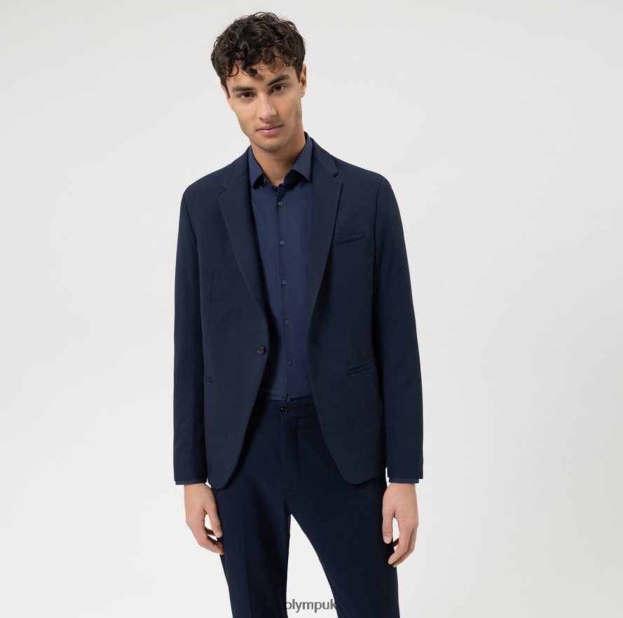 Clothing OLYMP No. Six 24/Seven Super Slim, Business Shirt, Modern Kent, Marine NZ22L33