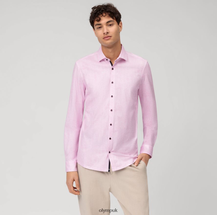 Clothing OLYMP No. Six 24/Seven Super Slim, Business Shirt, Modern Kent, Pink NZ22L224