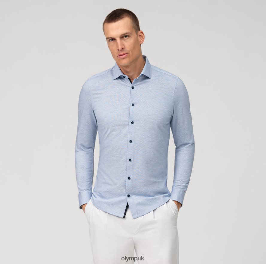 Clothing OLYMP No. Six 24/Seven Super Slim, Business Shirt, Modern Kent, Royal NZ22L42