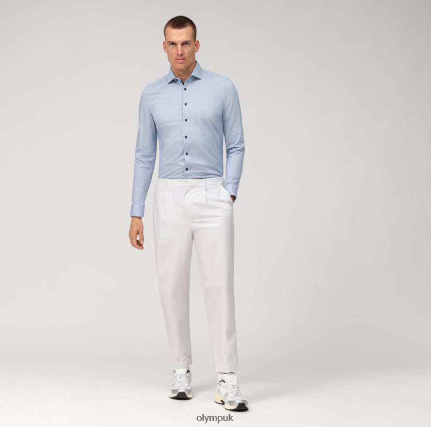 Clothing OLYMP No. Six 24/Seven Super Slim, Business Shirt, Modern Kent, Royal NZ22L42