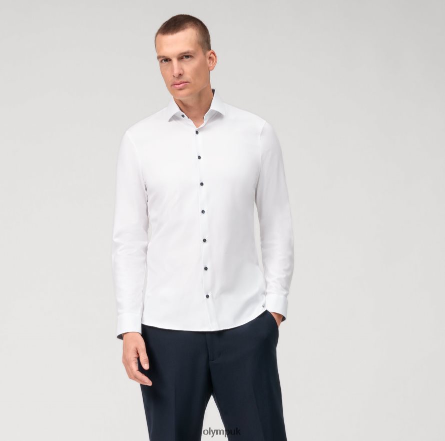 Clothing OLYMP No. Six 24/Seven Super Slim, Business Shirt, Modern Kent, White NZ22L104