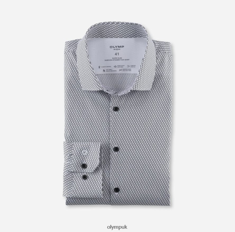 Clothing OLYMP No. Six 24/Seven Super Slim, Business Shirt, Modern Kent, White NZ22L254