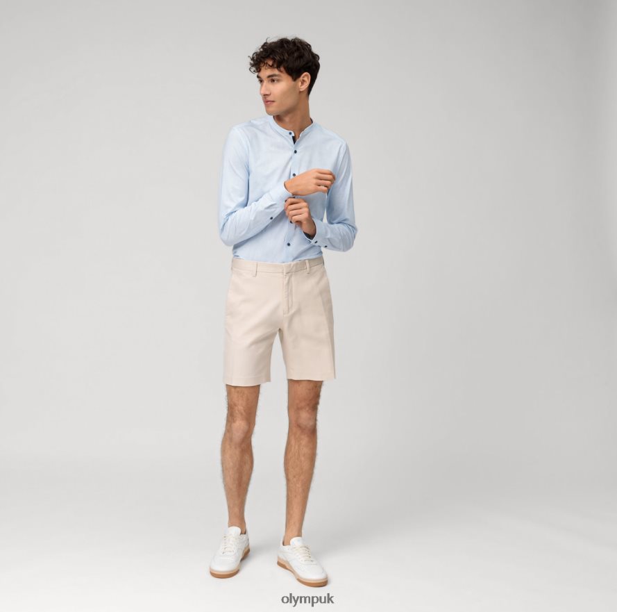 Clothing OLYMP No. Six 24/Seven Super Slim, Business Shirt, Stand-Up Collar, Bleu NZ22L205