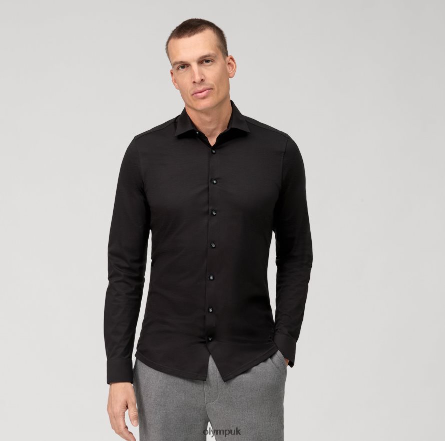 Clothing OLYMP No. Six 24/Seven Super Slim, Business Shirt, Urban Kent, Black NZ22L109