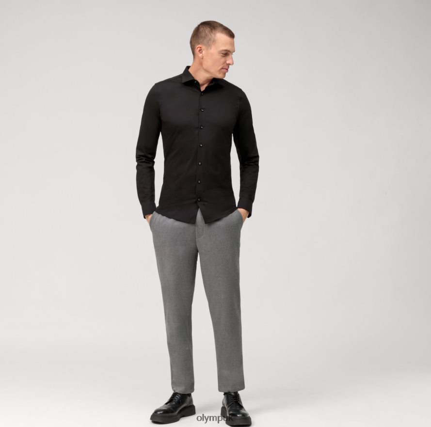 Clothing OLYMP No. Six 24/Seven Super Slim, Business Shirt, Urban Kent, Black NZ22L109