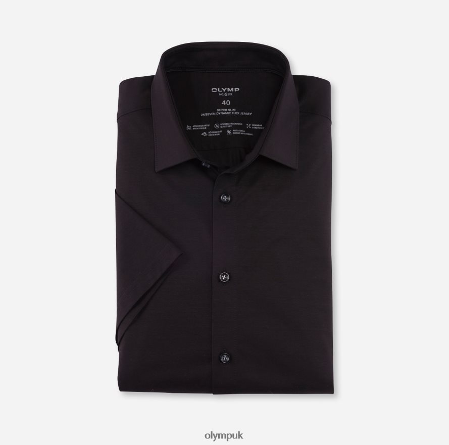 Clothing OLYMP No. Six 24/Seven Super Slim, Business Shirt, Urban Kent, Black NZ22L92