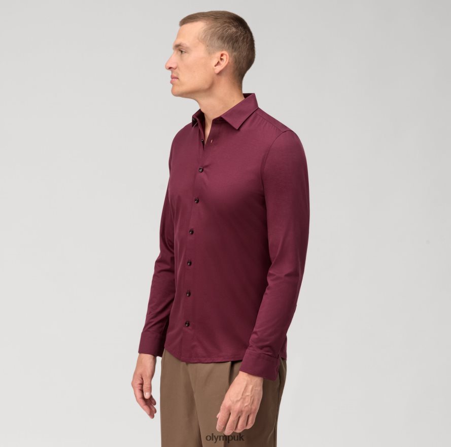 Clothing OLYMP No. Six 24/Seven Super Slim, Business Shirt, Urban Kent, Chianti NZ22L135