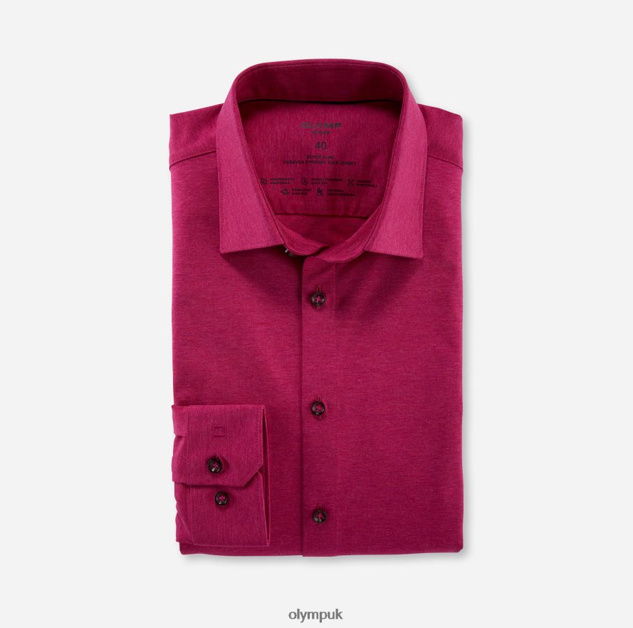 Clothing OLYMP No. Six 24/Seven Super Slim, Business Shirt, Urban Kent, Fuchsia NZ22L199