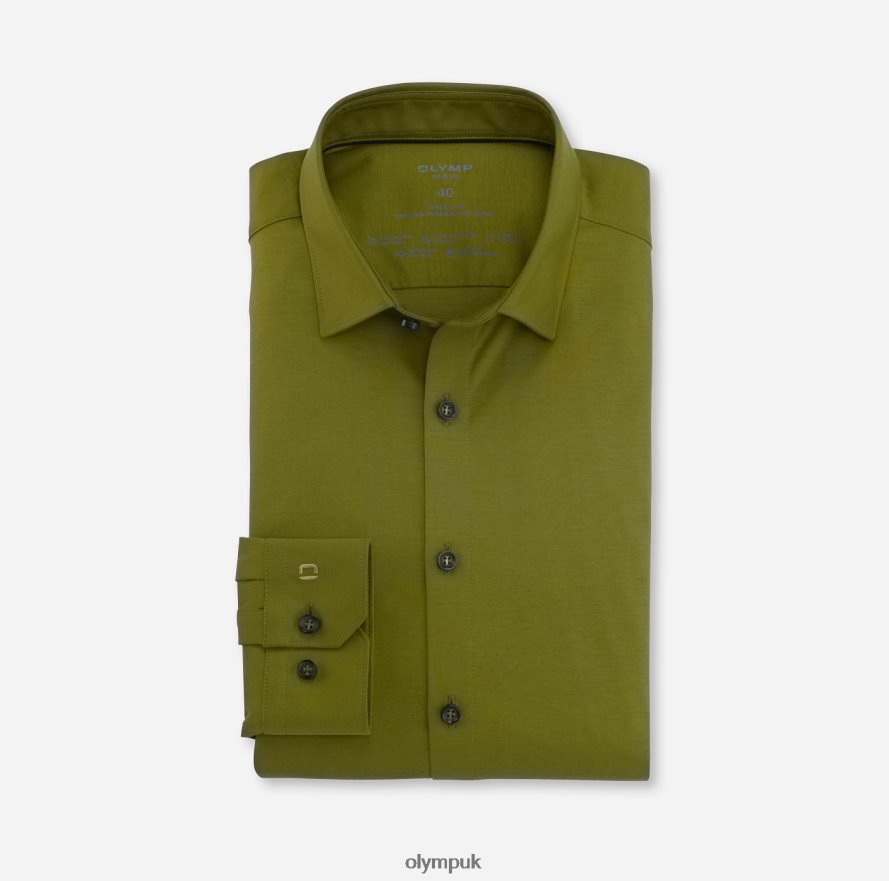 Clothing OLYMP No. Six 24/Seven Super Slim, Business Shirt, Urban Kent, Khaki NZ22L144
