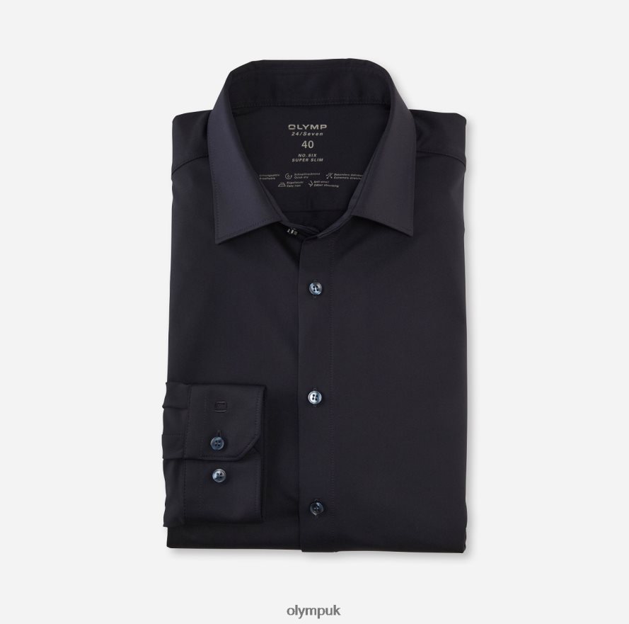 Clothing OLYMP No. Six 24/Seven Super Slim, Business Shirt, Urban Kent, Marine NZ22L45