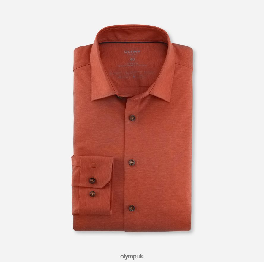 Clothing OLYMP No. Six 24/Seven Super Slim, Business Shirt, Urban Kent, Red Orange NZ22L210