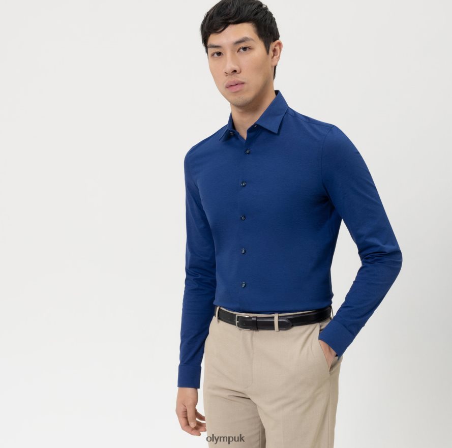 Clothing OLYMP No. Six 24/Seven Super Slim, Business Shirt, Urban Kent, Royal NZ22L38
