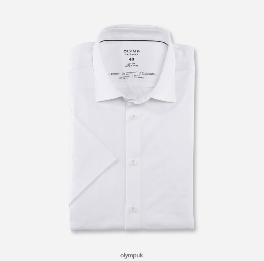 Clothing OLYMP No. Six 24/Seven Super Slim, Business Shirt, Urban Kent, White NZ22L121
