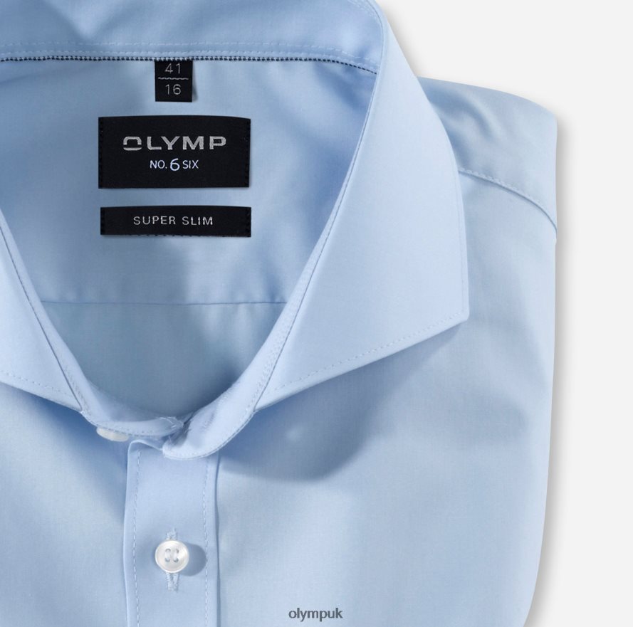 Clothing OLYMP No. Six Super Slim, Business Shirt, Cutaway, Light Blue NZ22L270