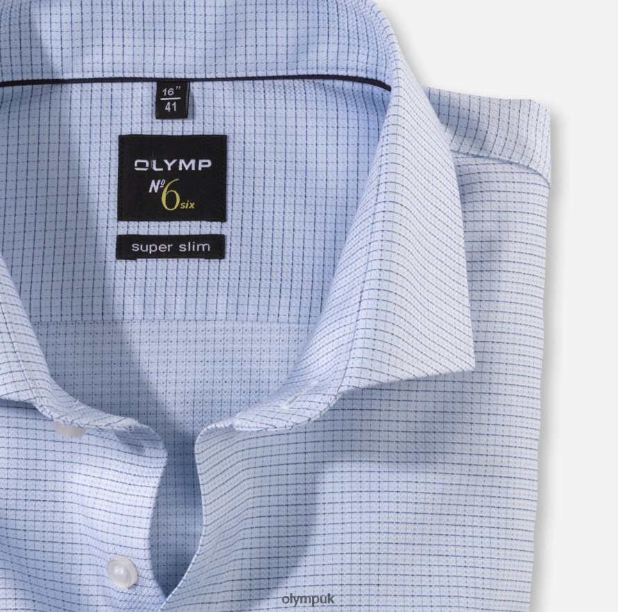Clothing OLYMP No. Six Super Slim, Business Shirt, Long Sleeve Extra Long, Royal Kent, Bleu NZ22L298
