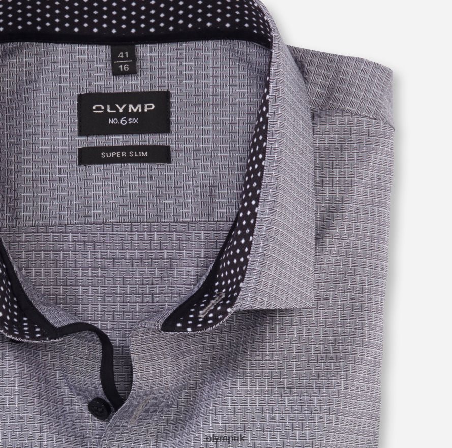 Clothing OLYMP No. Six Super Slim, Business Shirt, Modern Kent, Black NZ22L107
