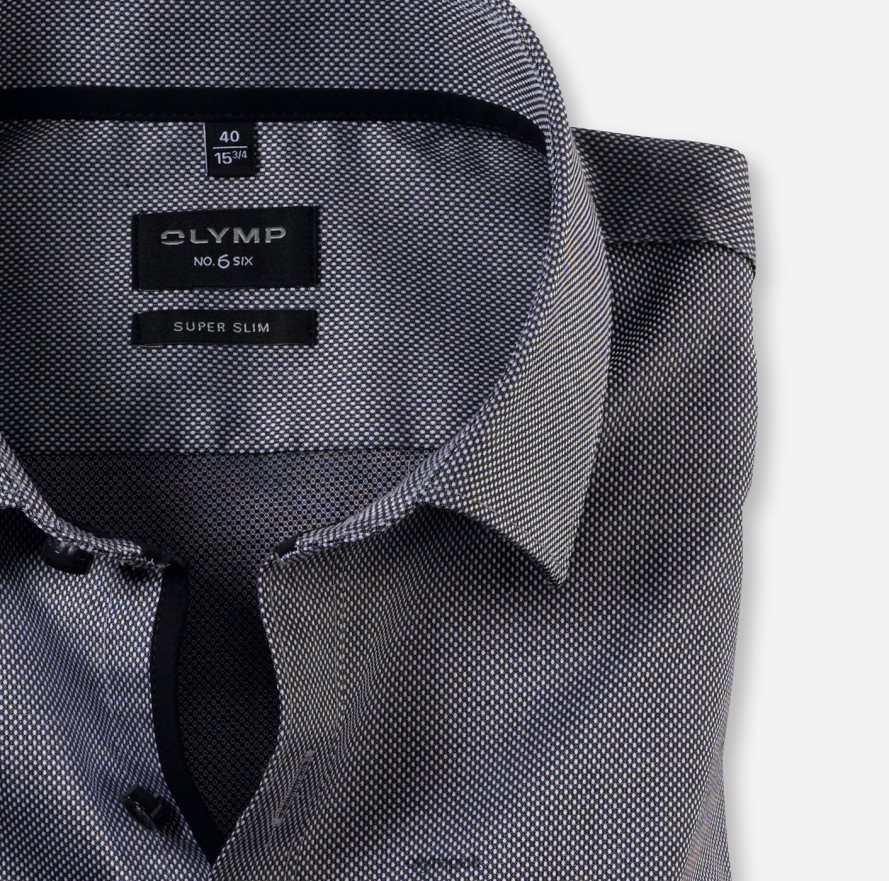 Clothing OLYMP No. Six Super Slim, Business Shirt, Modern Kent, Black NZ22L227