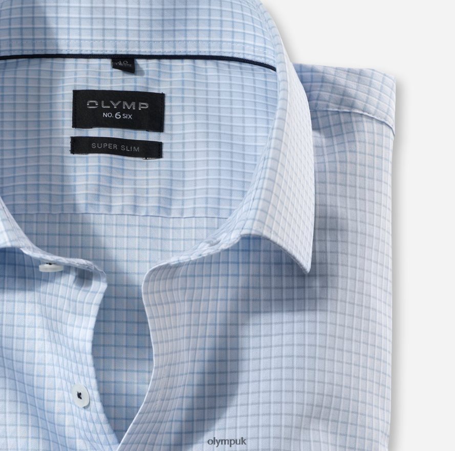 Clothing OLYMP No. Six Super Slim, Business Shirt, Modern Kent, Bleu NZ22L141