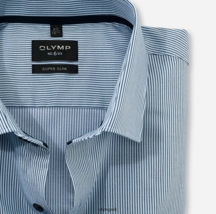Clothing OLYMP No. Six Super Slim, Business Shirt, Modern Kent, Bleu NZ22L32
