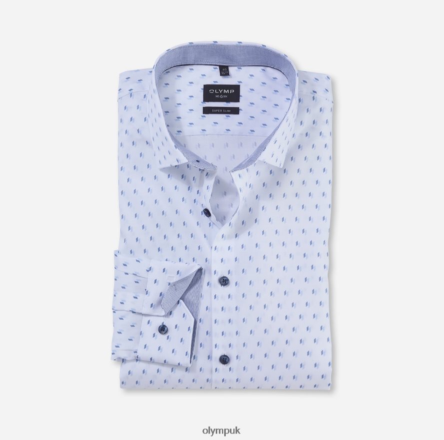 Clothing OLYMP No. Six Super Slim, Business Shirt, Modern Kent, Bleu NZ22L8