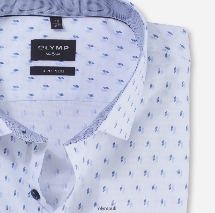 Clothing OLYMP No. Six Super Slim, Business Shirt, Modern Kent, Bleu NZ22L8