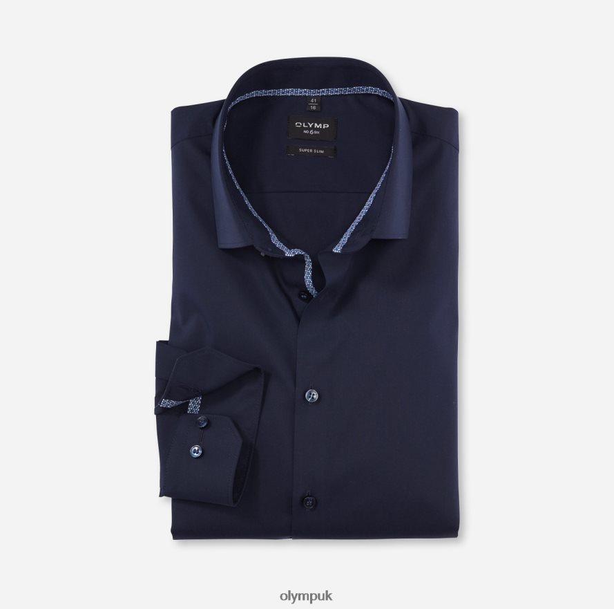 Clothing OLYMP No. Six Super Slim, Business Shirt, Modern Kent, Cobalt NZ22L248