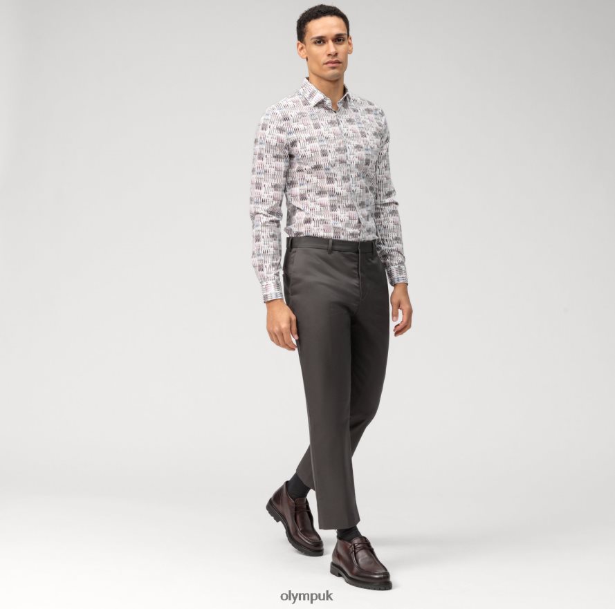 Clothing OLYMP No. Six Super Slim, Business Shirt, Modern Kent, Dark Red NZ22L247