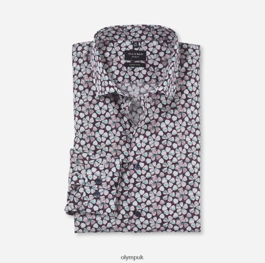 Clothing OLYMP No. Six Super Slim, Business Shirt, Modern Kent, Emerald NZ22L1