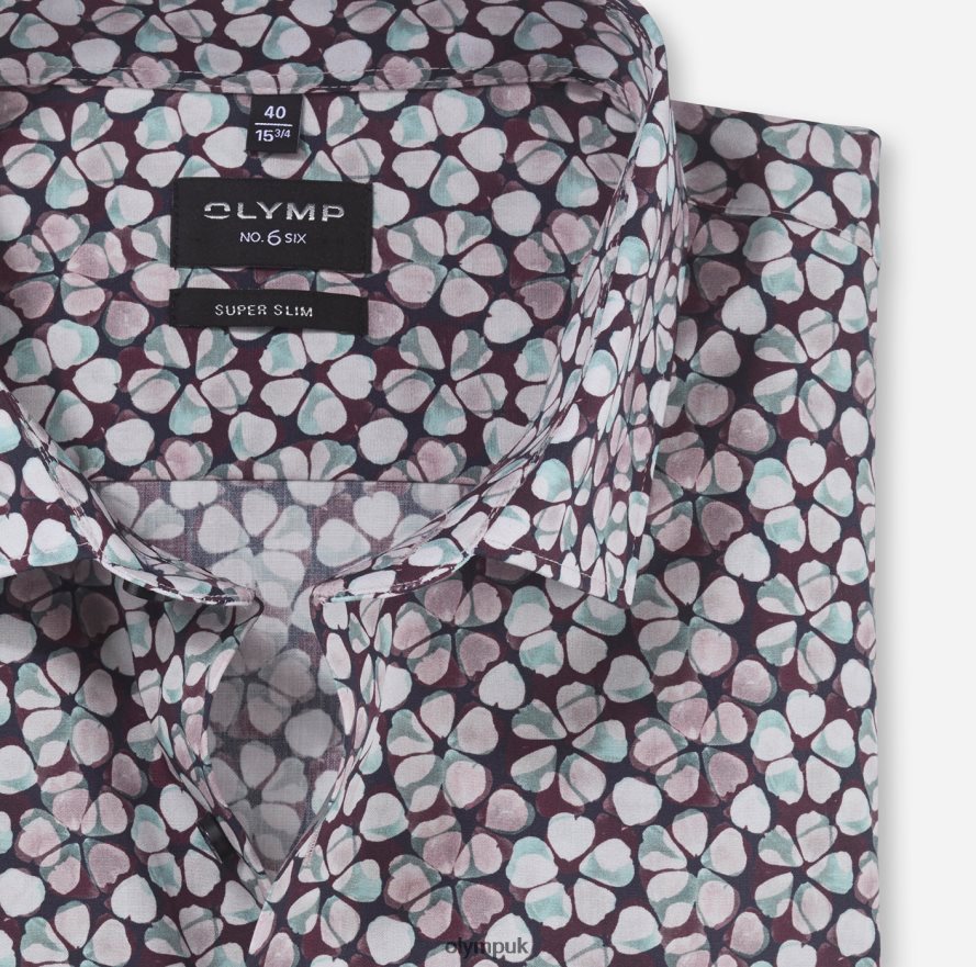 Clothing OLYMP No. Six Super Slim, Business Shirt, Modern Kent, Emerald NZ22L1