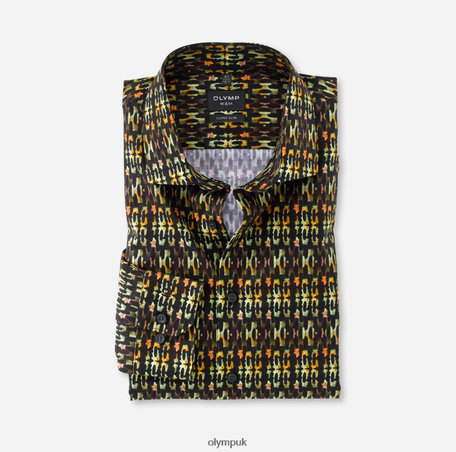 Clothing OLYMP No. Six Super Slim, Business Shirt, Modern Kent, Lime Green NZ22L160