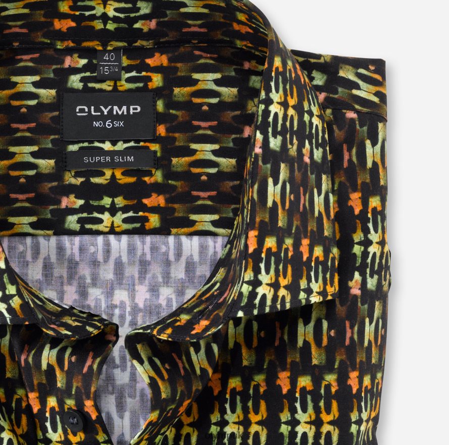 Clothing OLYMP No. Six Super Slim, Business Shirt, Modern Kent, Lime Green NZ22L160