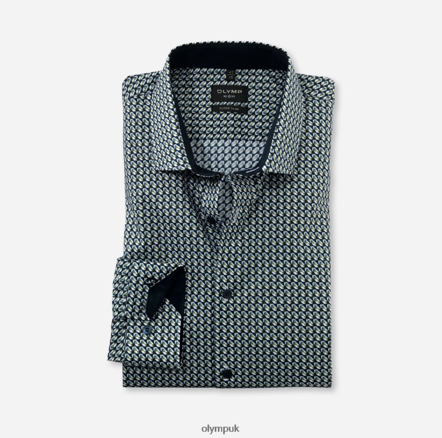 Clothing OLYMP No. Six Super Slim, Business Shirt, Modern Kent, Lime NZ22L195