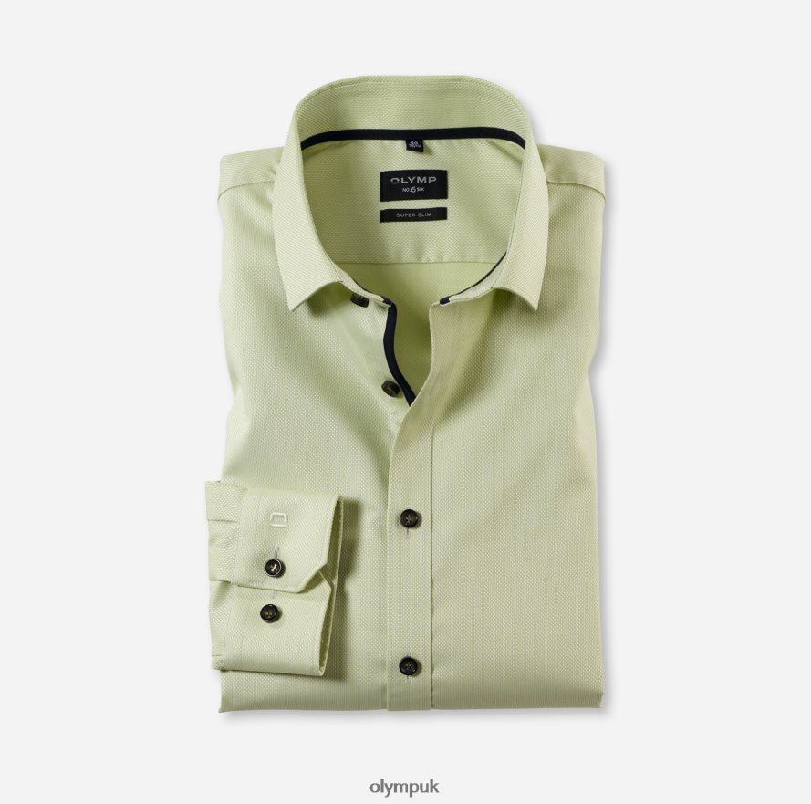 Clothing OLYMP No. Six Super Slim, Business Shirt, Modern Kent, Lime NZ22L216