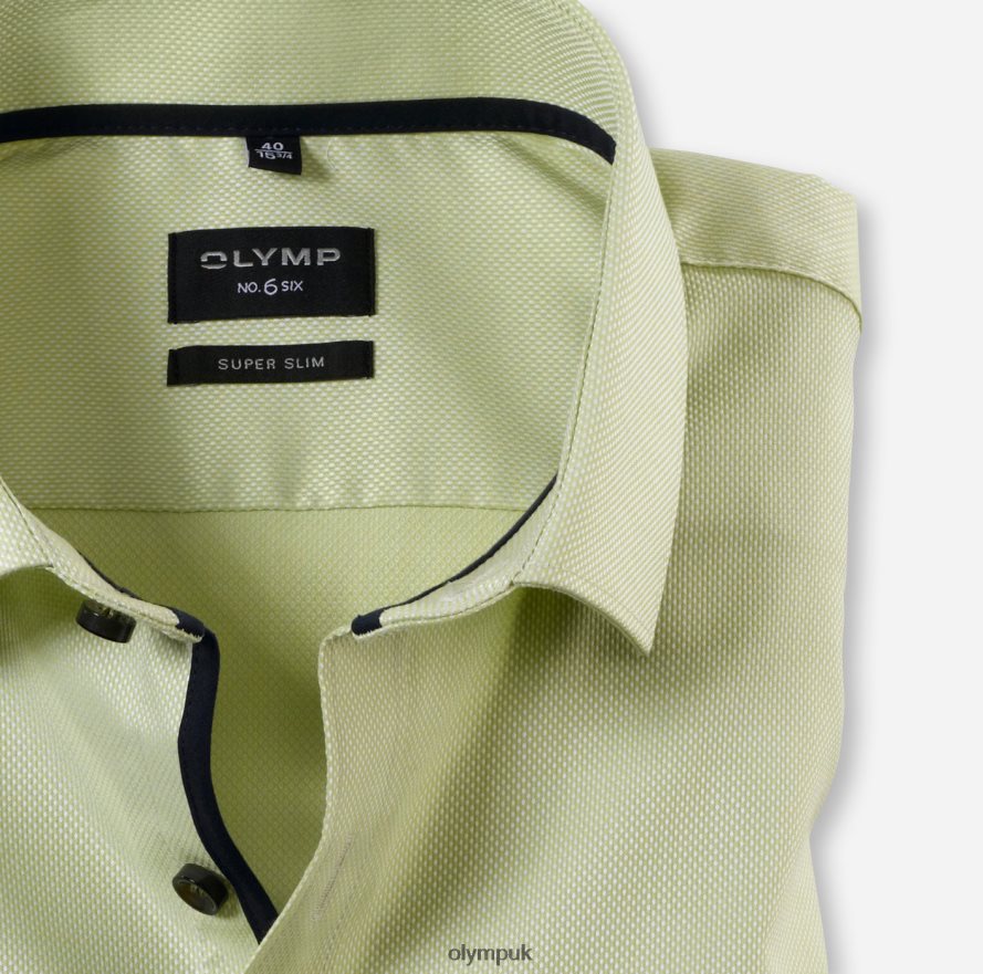 Clothing OLYMP No. Six Super Slim, Business Shirt, Modern Kent, Lime NZ22L216