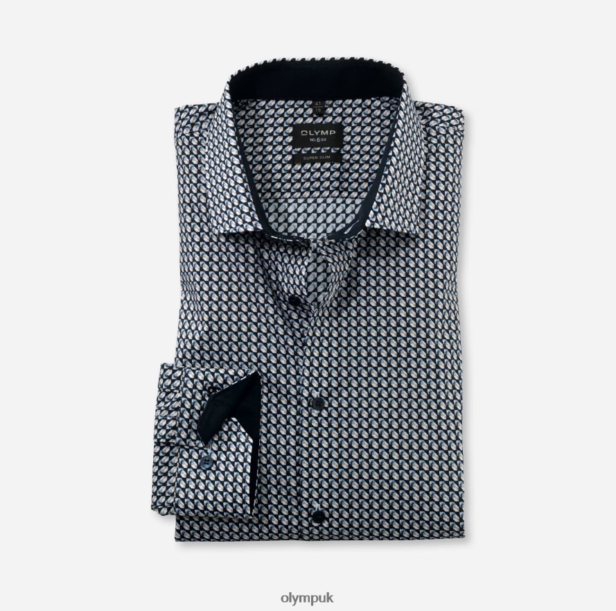 Clothing OLYMP No. Six Super Slim, Business Shirt, Modern Kent, Natural NZ22L147