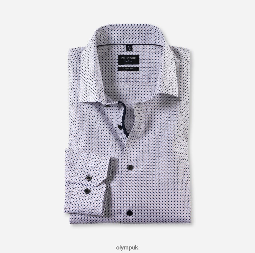 Clothing OLYMP No. Six Super Slim, Business Shirt, Modern Kent, Natural NZ22L172