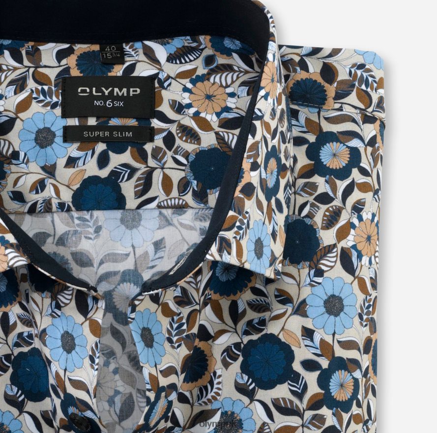 Clothing OLYMP No. Six Super Slim, Business Shirt, Modern Kent, Natural NZ22L220