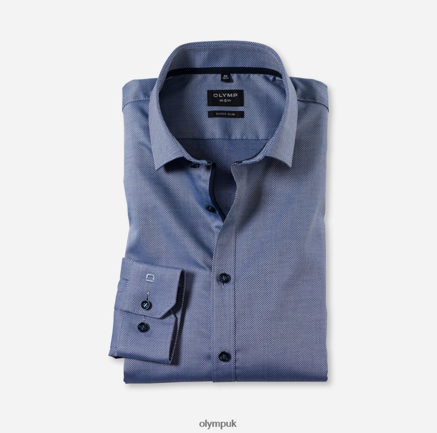 Clothing OLYMP No. Six Super Slim, Business Shirt, Modern Kent, Royal NZ22L211