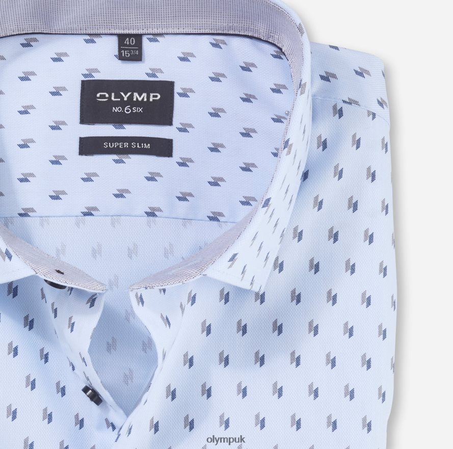 Clothing OLYMP No. Six Super Slim, Business Shirt, Modern Kent, Taupe NZ22L175