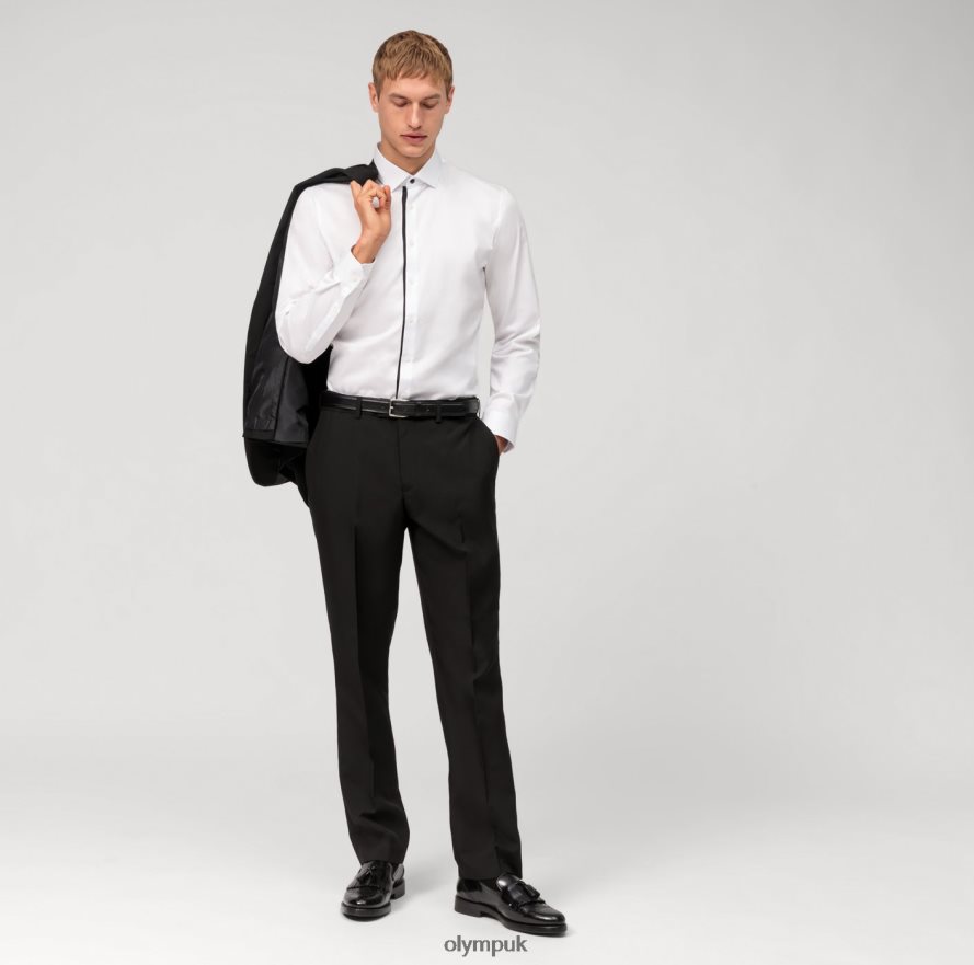 Clothing OLYMP No. Six Super Slim, Business Shirt, Modern Kent, White NZ22L186