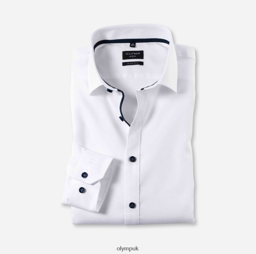 Clothing OLYMP No. Six Super Slim, Business Shirt, Modern Kent, White NZ22L222