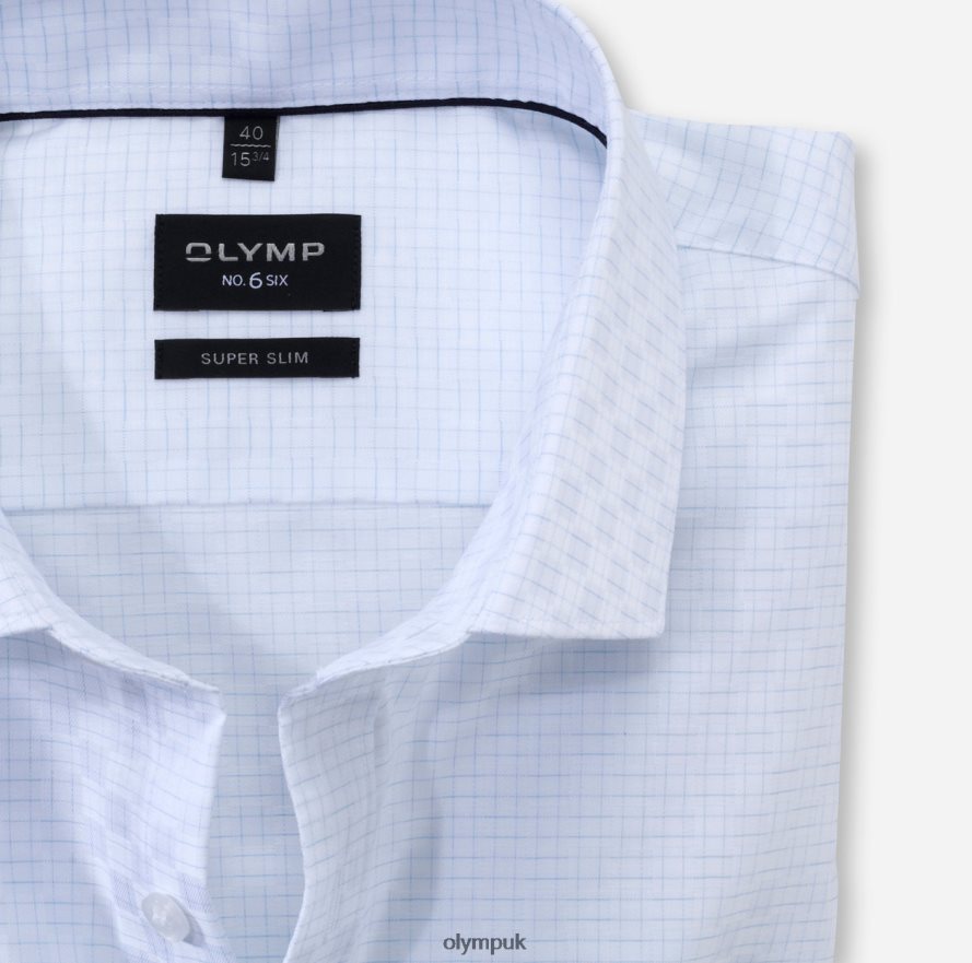 Clothing OLYMP No. Six Super Slim, Business Shirt, Modern Kent, White NZ22L239