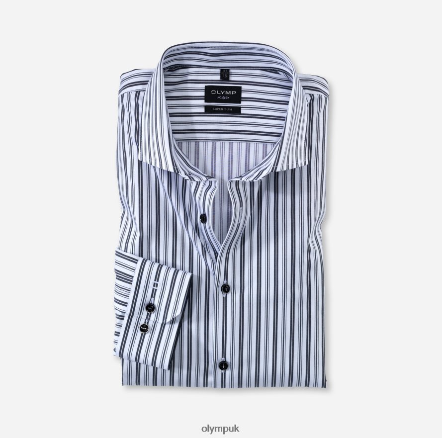 Clothing OLYMP No. Six Super Slim, Business Shirt, Royal Kent, Black NZ22L196