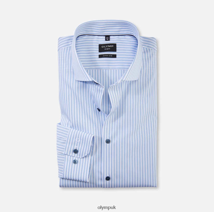 Clothing OLYMP No. Six Super Slim, Business Shirt, Royal Kent, Bleu NZ22L231